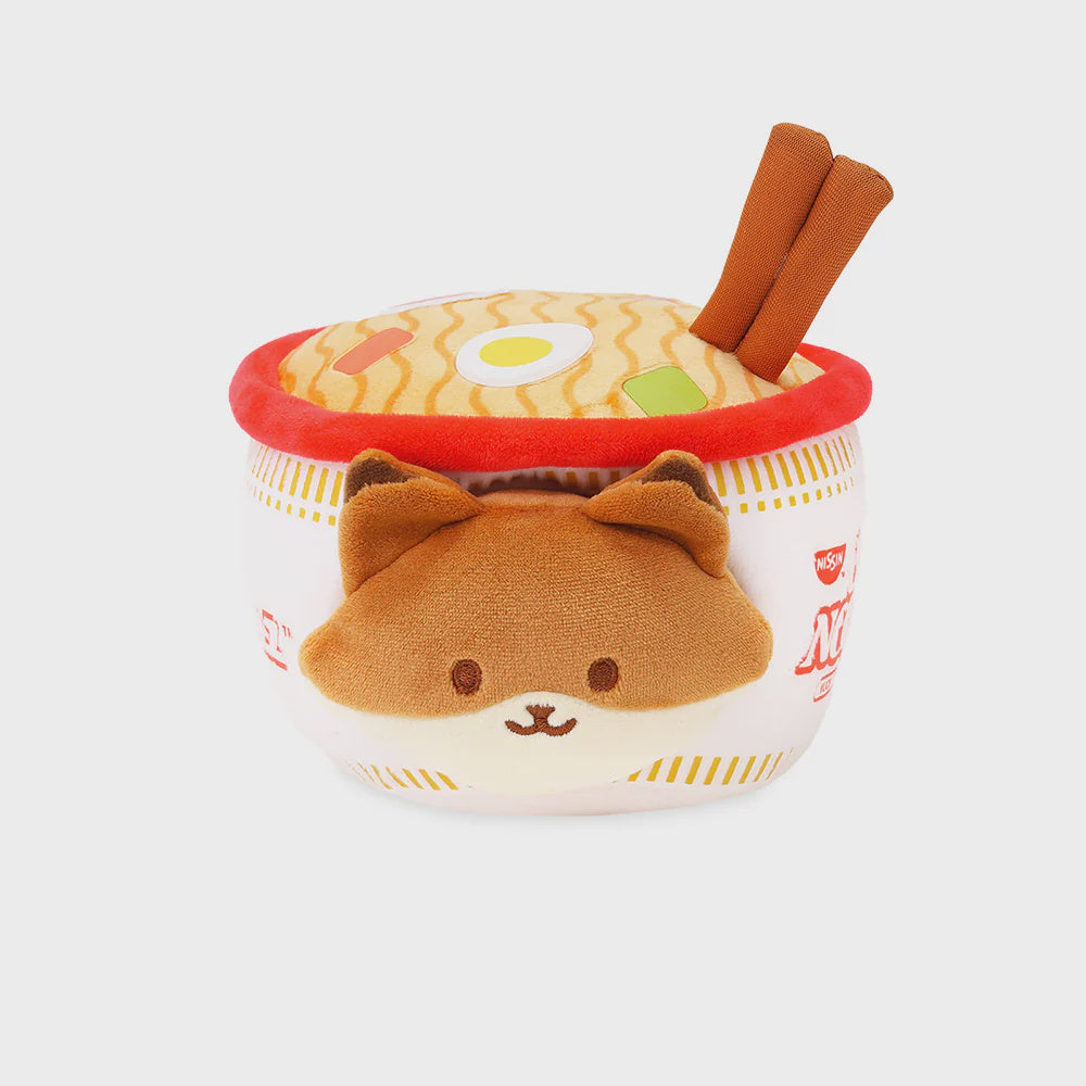 Anirollz-Cup Noodles Bowl Brown Foxiroll Plush Small