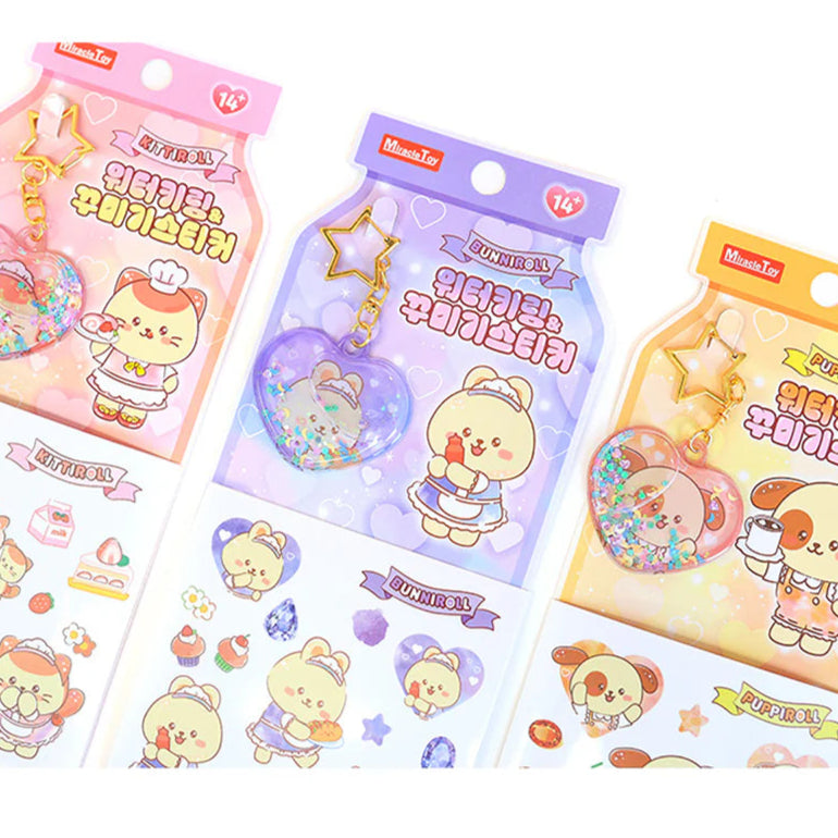 Anirollz Water Keyring & Sticker Asst