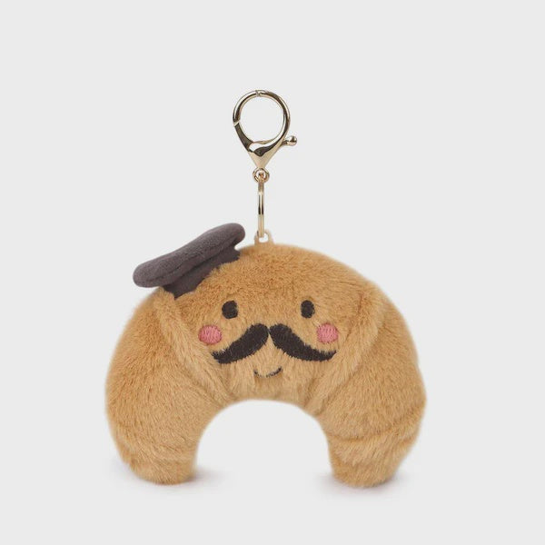 Monsier Croissant/Tan Keychain