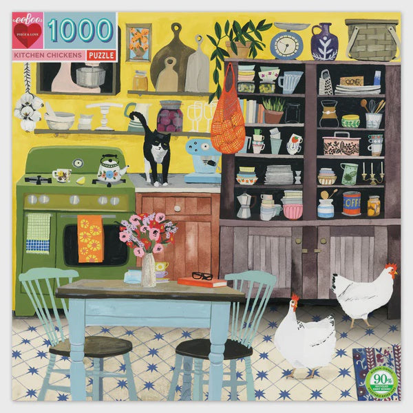 Kitchen Chickens 1000pc Sq Puzzle