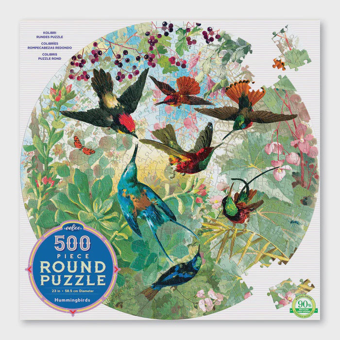 Hummingbirds 500pc Round Puzzle