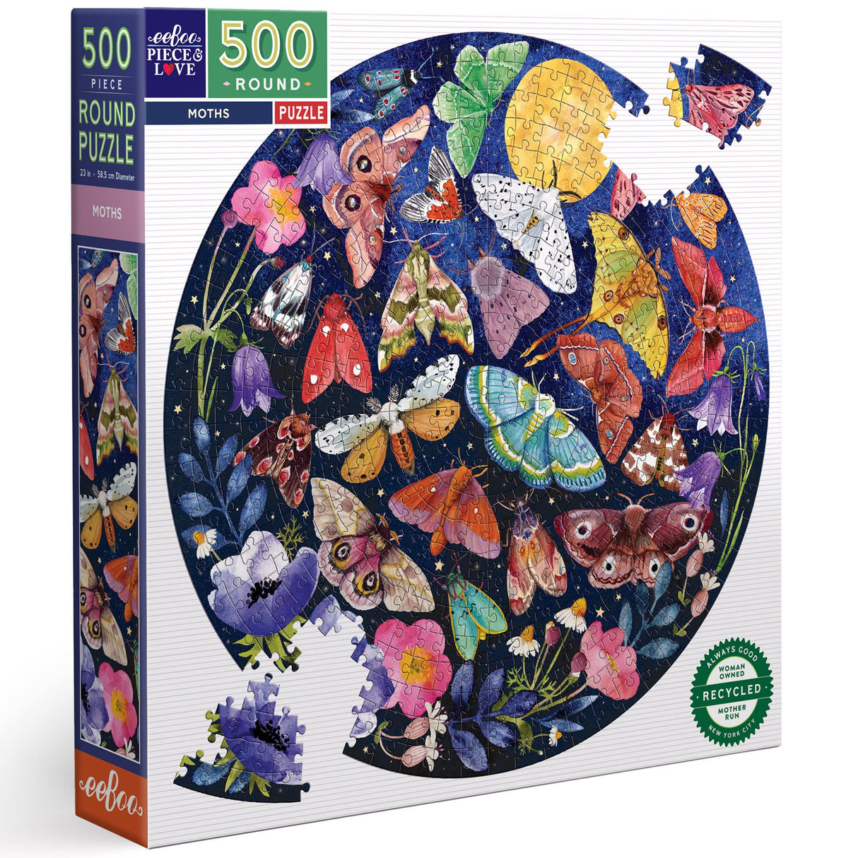 Moths 500pc Round Puzzle