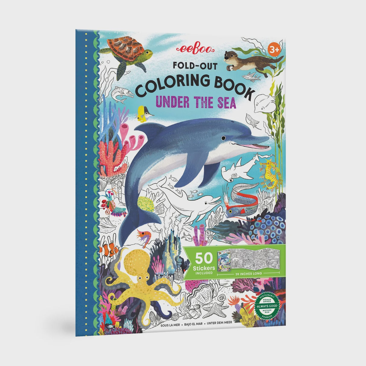 Under the Sea fold-out colouring book