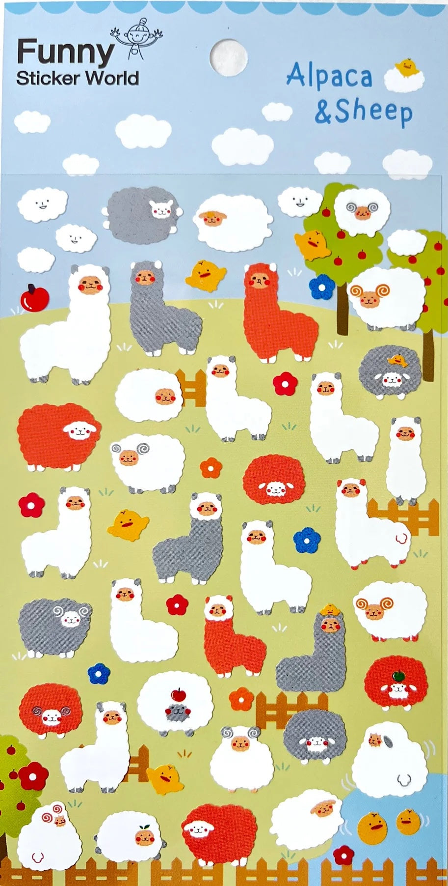 Alpaca & Sheep Puffy Sticker