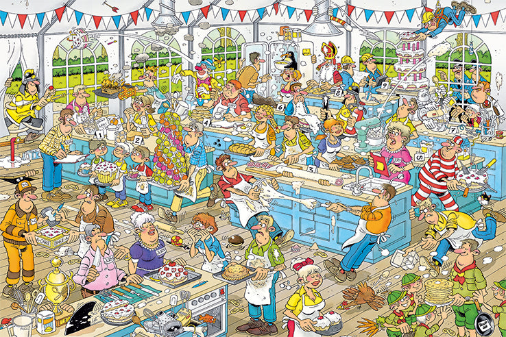 Jan van Haasteren Clash of the Bakers jigsaw puzzle (1500 Pcs) Comics
