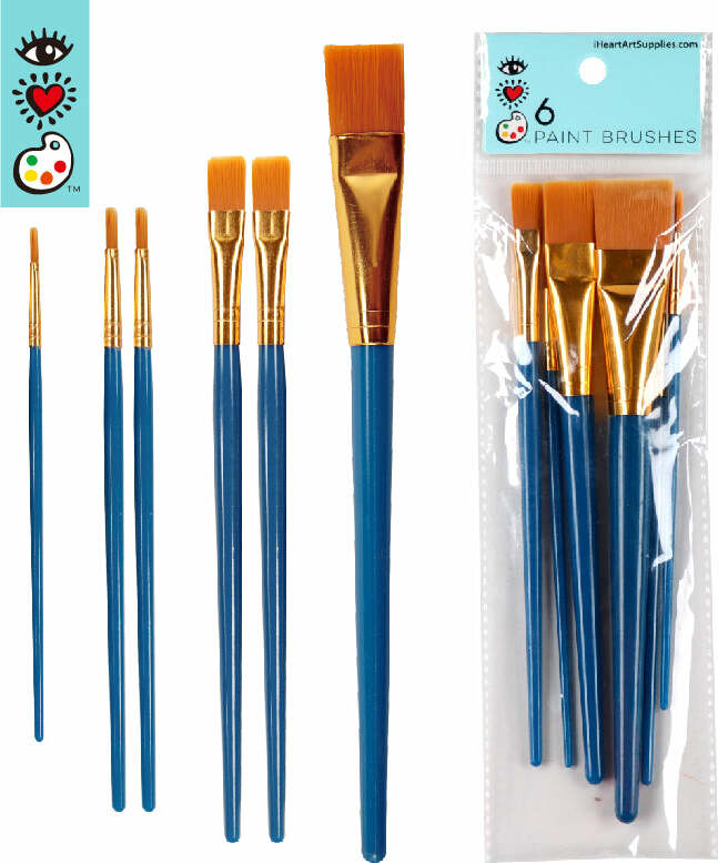 6 Paint Brushes