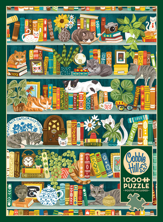 The Purrfect Bookshelf puzzle (1000 pc)