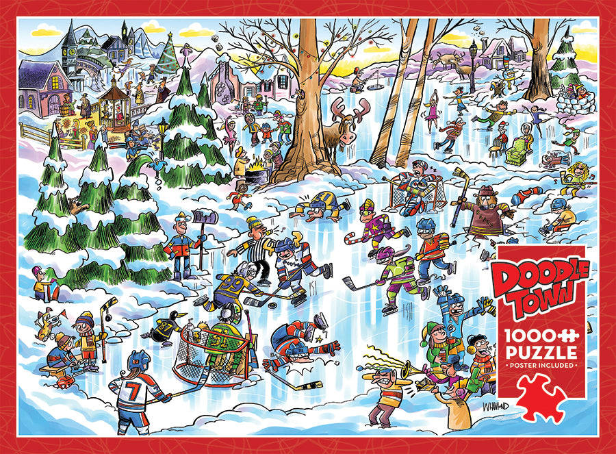 DoodleTown: Hockey Town puzzle (1000 pc)