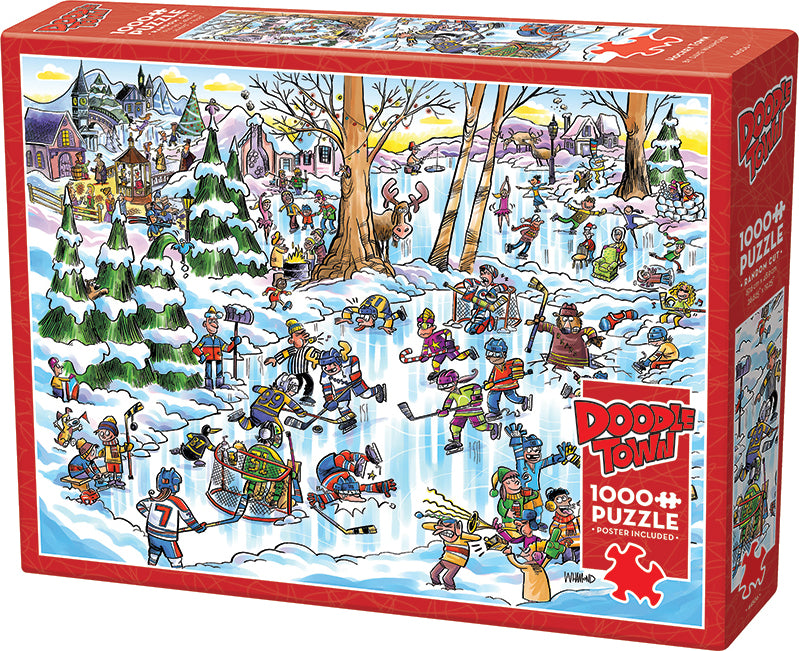 DoodleTown: Hockey Town puzzle (1000 pc)