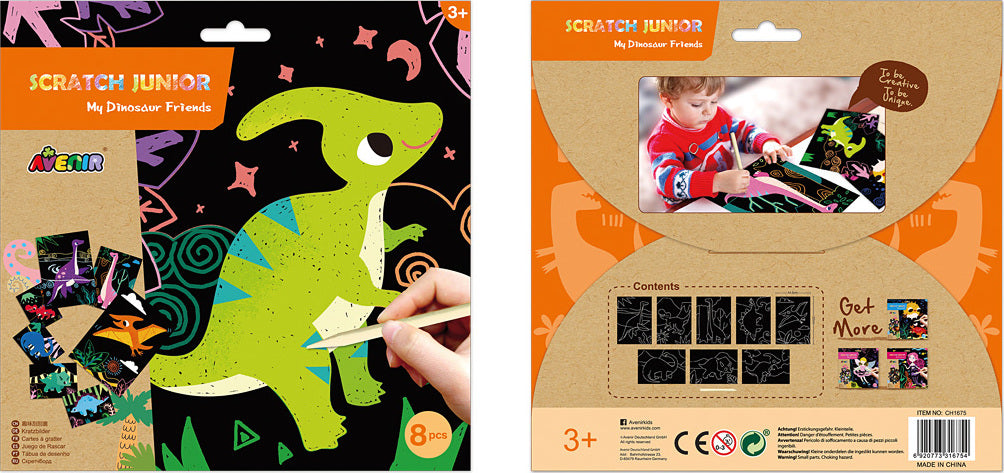 Scratch Art - Dinosaur Friends