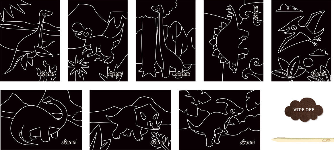 Scratch Art - Dinosaur Friends