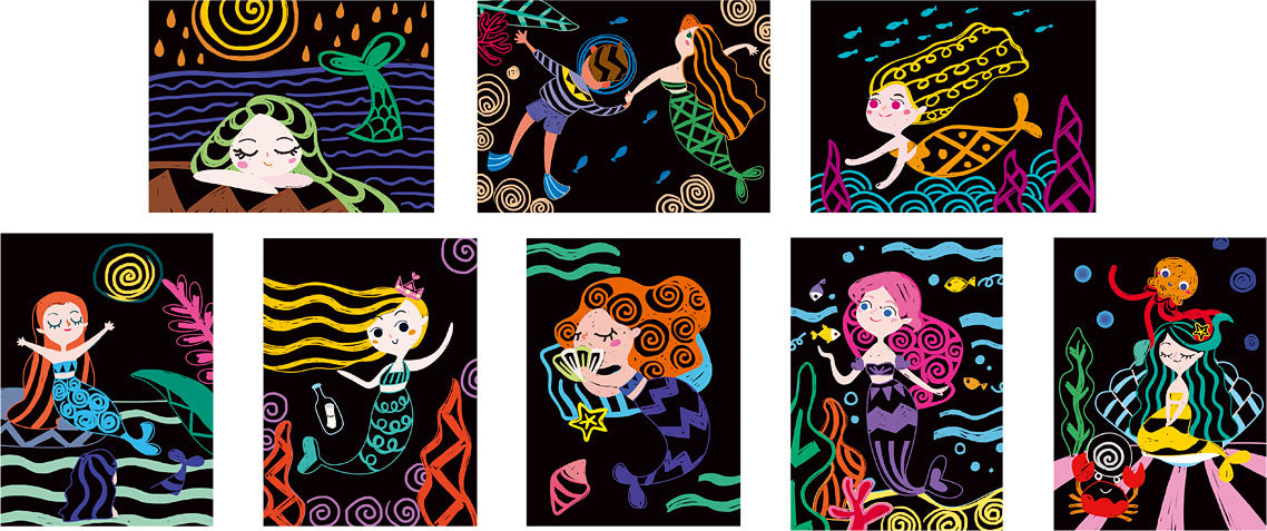 Scratch Art - Little Mermaid