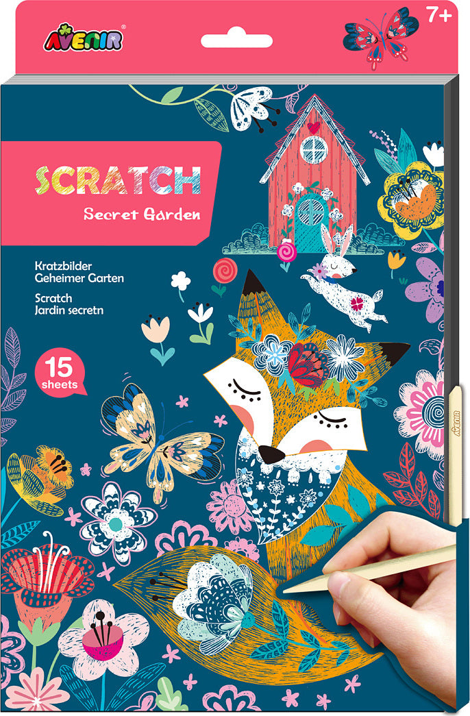 Scratch Art Book A4 - Secret Garden