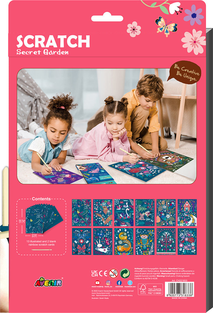 Scratch Art Book A4 - Secret Garden