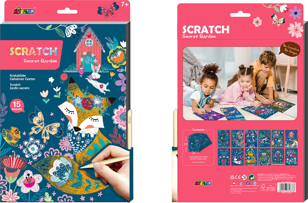 Scratch Art Book A4 - Secret Garden