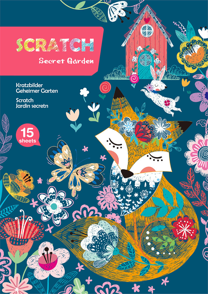 Scratch Art Book A4 - Secret Garden