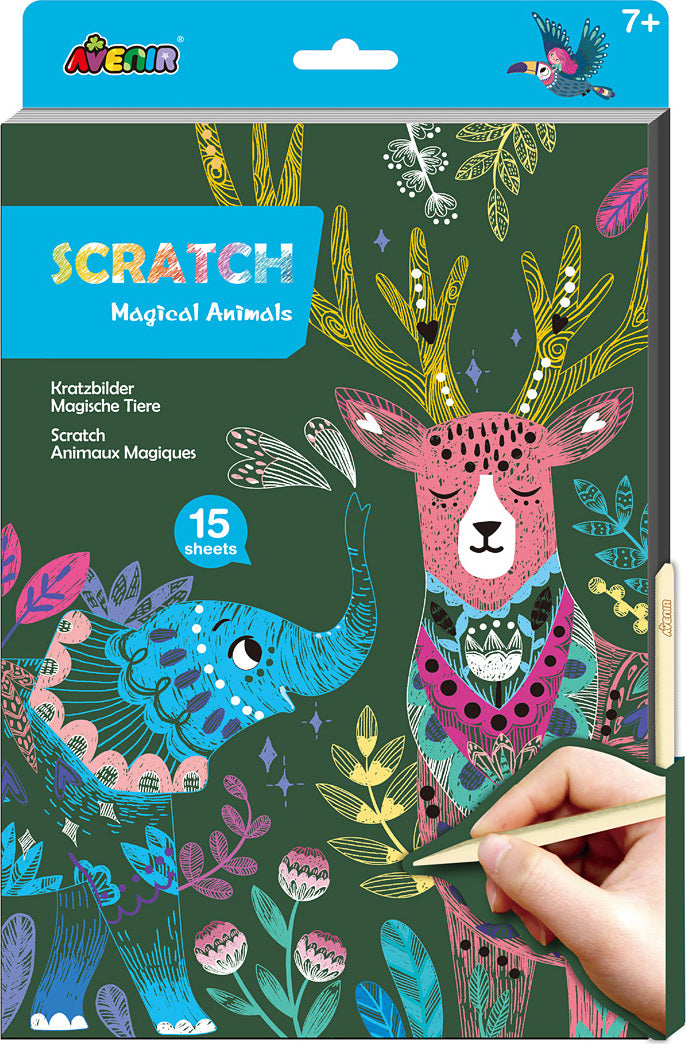 Scratch Art Book A4 - Magical Animals