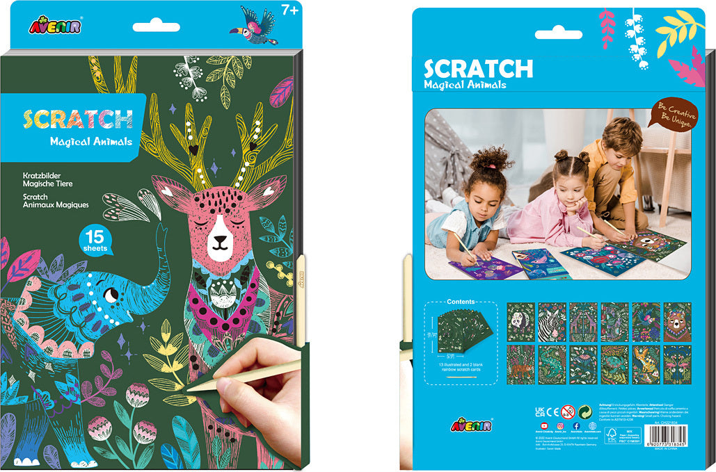 Scratch Art Book A4 - Magical Animals