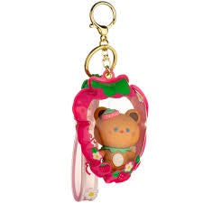Strawberry Shaped Puffy Keychain