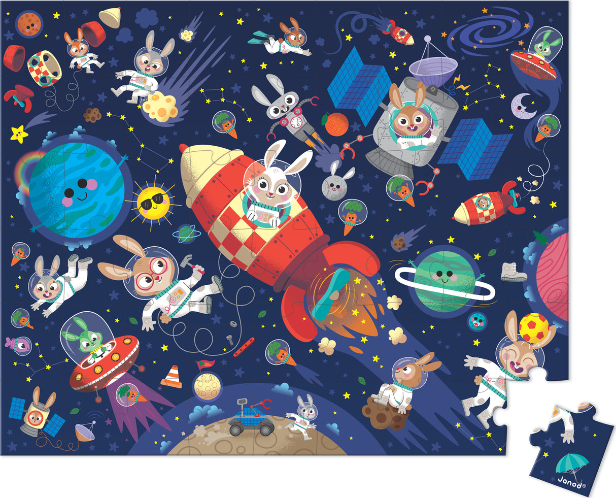 Rocket Rabbits Suitcase Puzzle - 54 Pieces