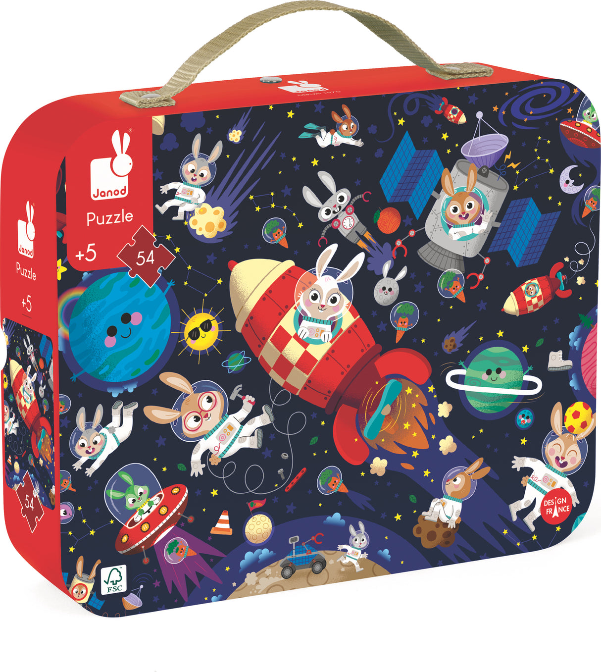 Rocket Rabbits Suitcase Puzzle - 54 Pieces