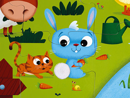 Tactile Puzzle "farm Animals" 20 Pcs