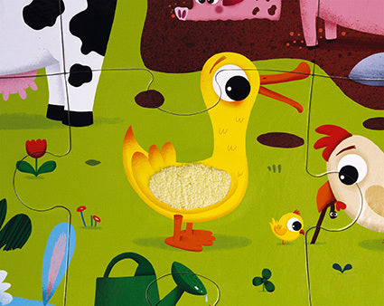 Tactile Puzzle "farm Animals" 20 Pcs