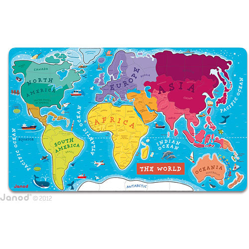 Magnetic World Map Puzzle English Version