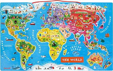 Magnetic World Map Puzzle English Version