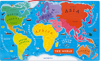 Magnetic World Map Puzzle English Version