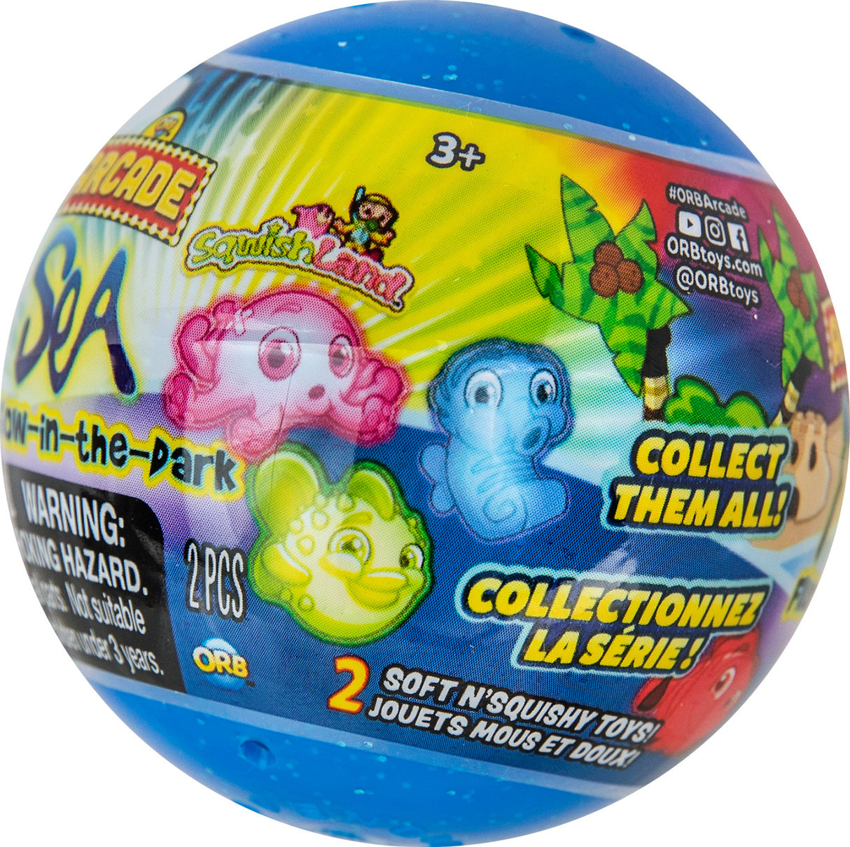 ORB Arcade Capsules Glow in Dark Sea