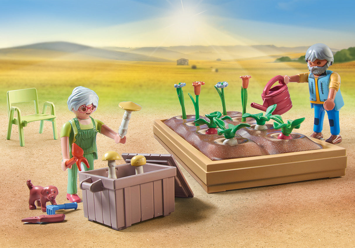 Playmobil Idyllic vegetable garden with grandparents