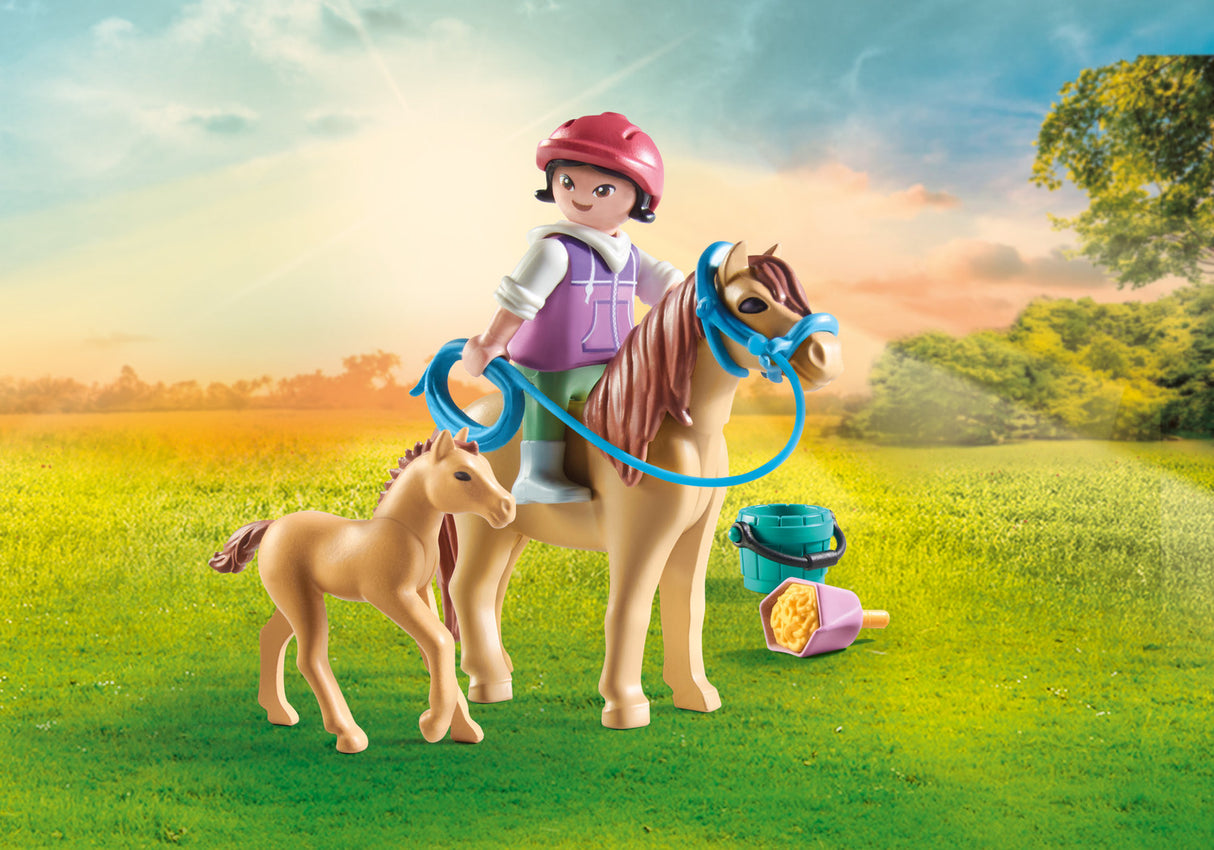 Playmobil Child with Pony and foal