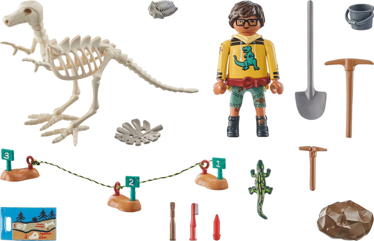 Playmobil Archaeological Dig with Dinosaur Skeleton