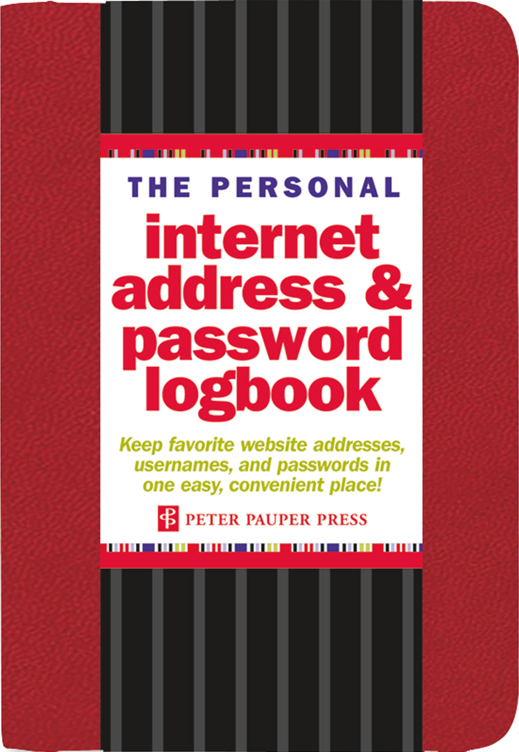 Red Internet Address & Password Logbook