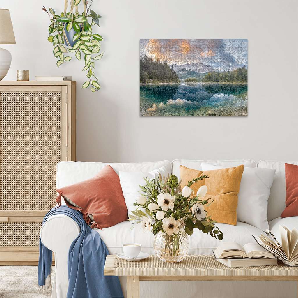 Zugspitze at the Eibsee, Germany 1000 Pc Puzzle