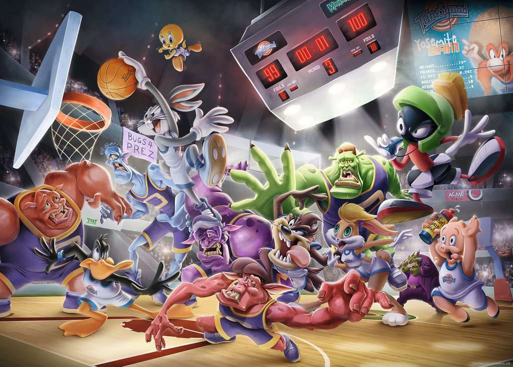 Space Jam Final Dunk (1000 Piece Puzzle)