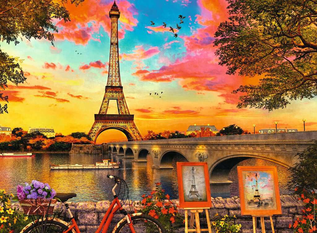 Jigsaw Puzzle Evening in Paris - 500 Pieces Puzzle