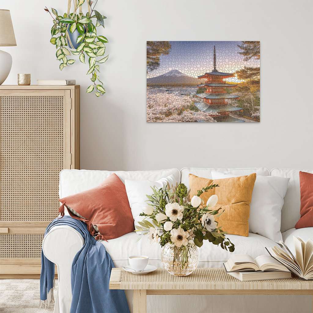 Mount Fuji Cherry Blossom View 1000 Pc Puzzle