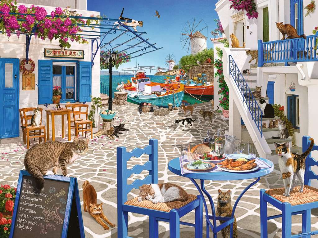 Cats of Mykonos 1500 Pc Puzzle