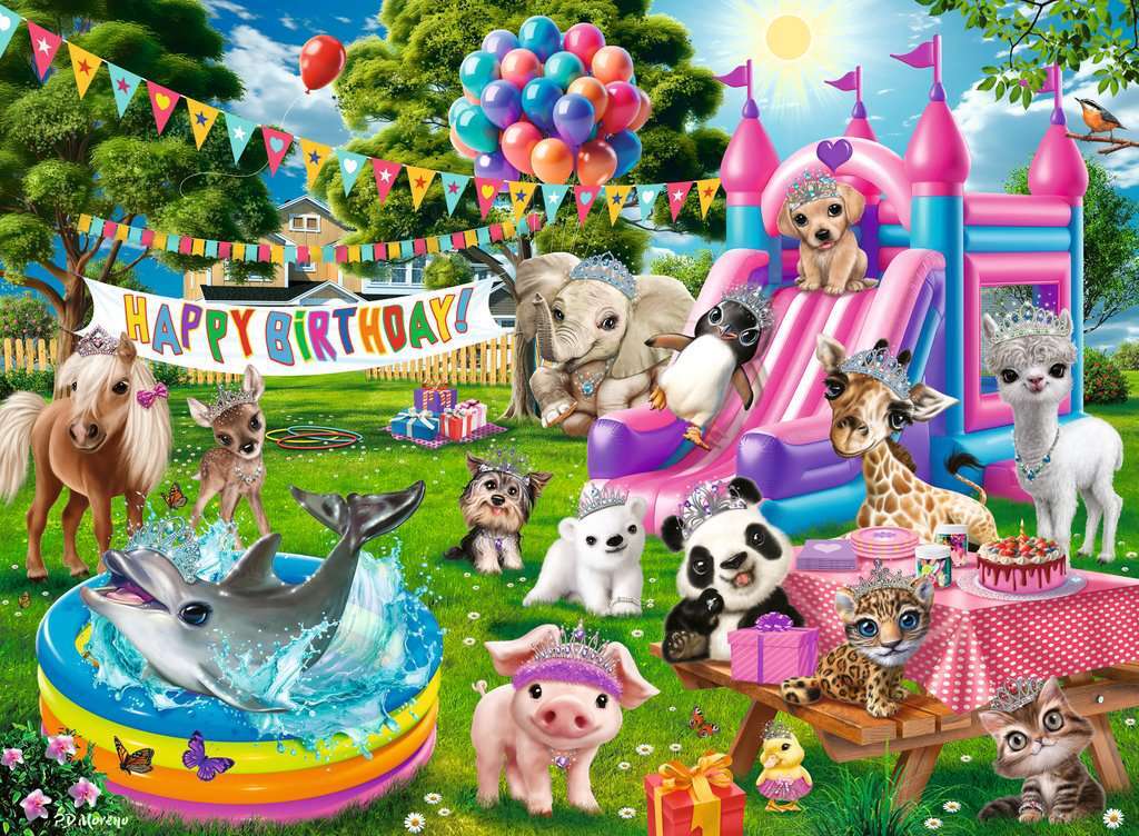Tiara Birthday Party 100 Pc Puzzle