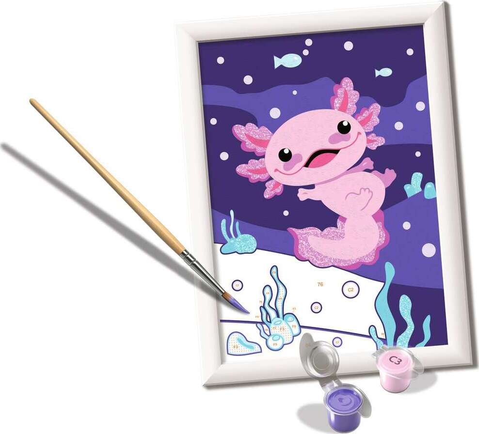 CreArt: Axolotl 5x7 w/Glitter
