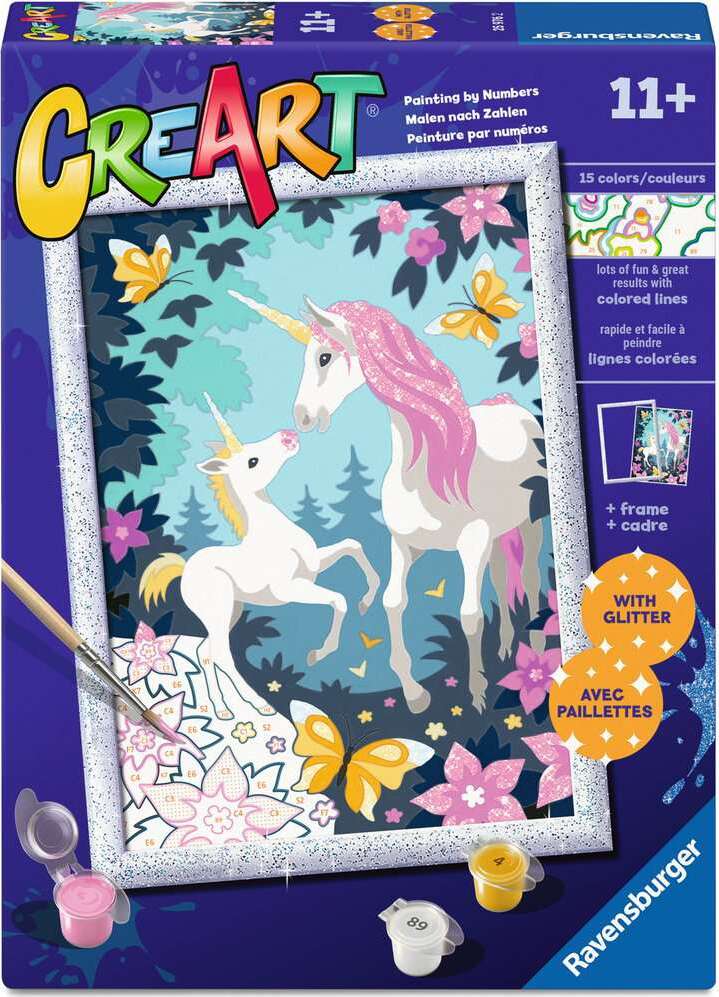 CreArt: Hello Little Unicorn w/Glitter 7x10