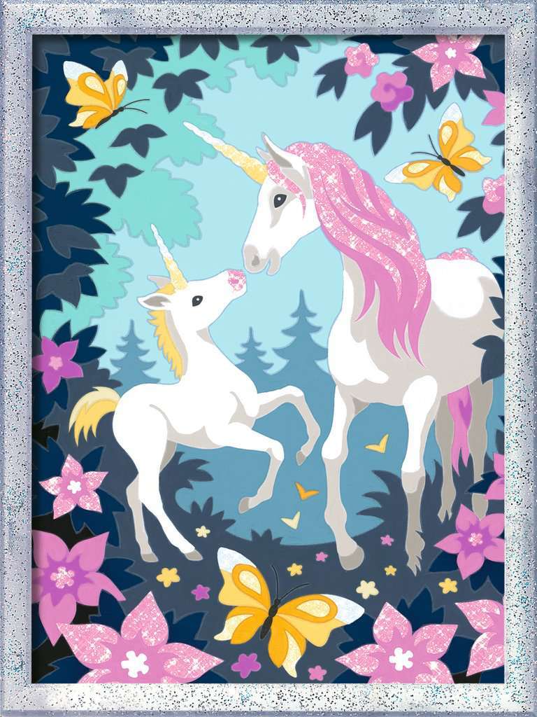 CreArt: Hello Little Unicorn w/Glitter 7x10