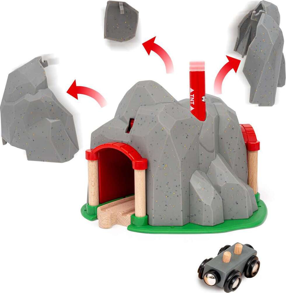 BRIO World Train Set Exploding Mountain Tunnel