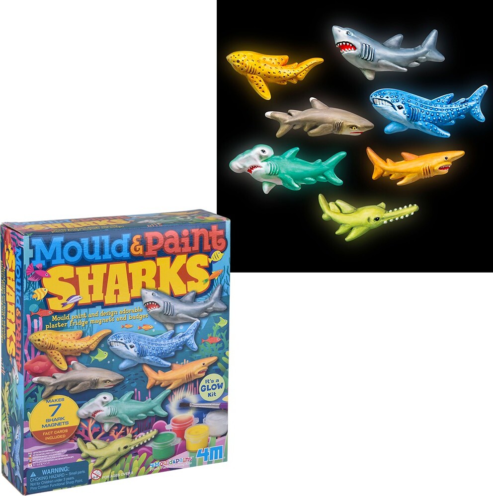 Mould and Paint - Glow-In-The-Dark Sharks
