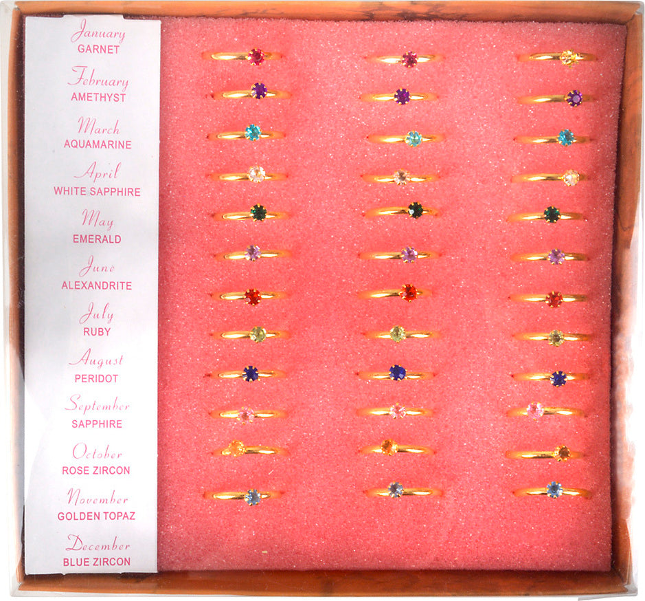 Birthstone Ring With Display Stand