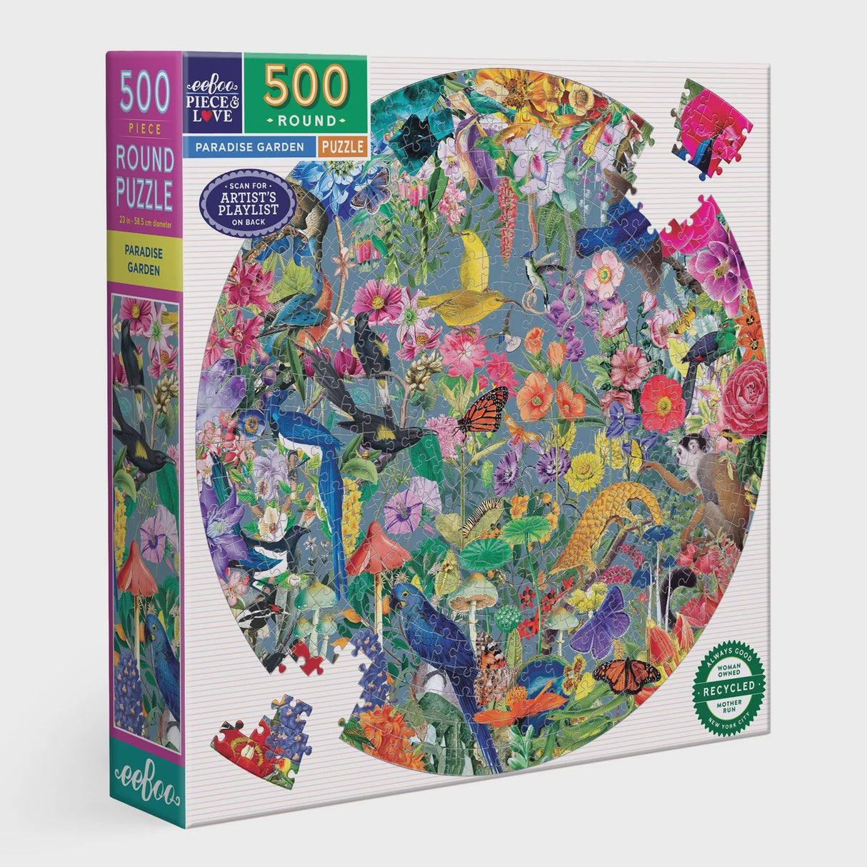 Paradise Garden 500pc Round Puzzle
