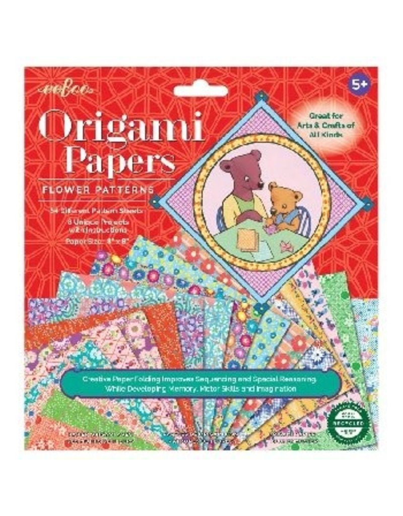 Flower patterns origami papers