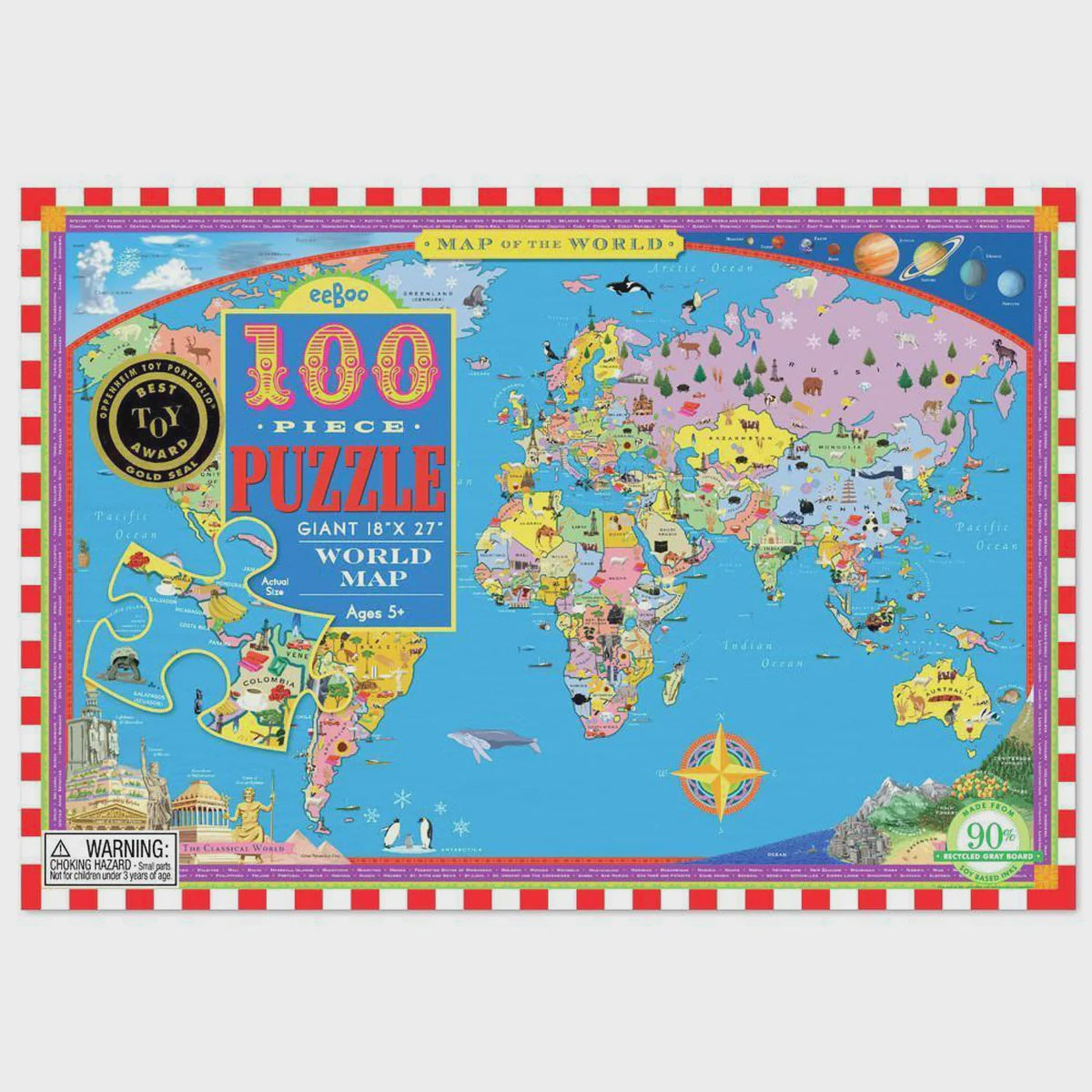 World Map 100pc Puzzle